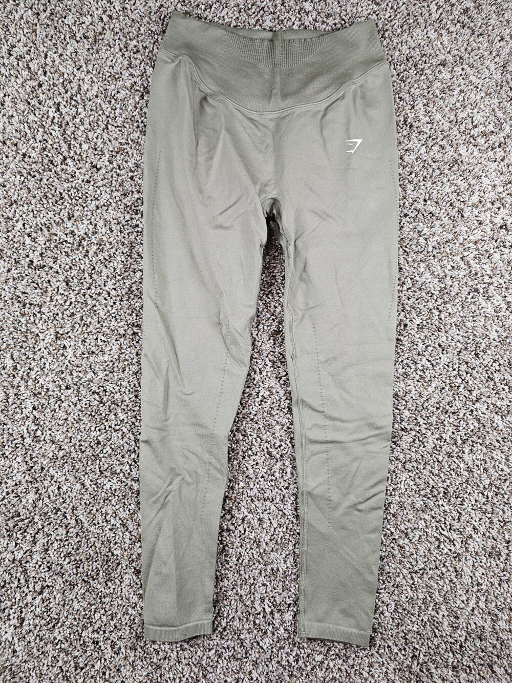 Gymshark Sage Green Vital Seamless Athletic Leggings Womens Sz S